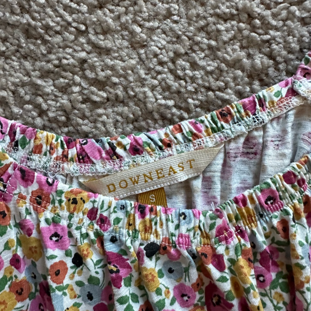 DownEast Floral Smocked Dress - Pink and Yellow - Picture 2 of 2